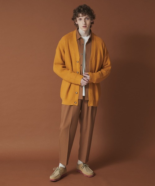 MYSELF ABAHOUSE(マイセルフアバハウス)の「畦編み ルーズ シルエット オーバーサイズ カーディガン(カーディガン/ボレロ・メンズ・ベージュ/イエロー/サックスブルー/ブラック・46/48)」の9枚目の写真