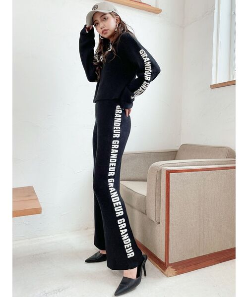 GYDA（ジェイダ）の「【SETUP着用可】GRANDEURジャガード リブニットトップス（ニット/セーター・レディース・ブラック/ブラウン/ベージュ・FREE）」の19枚目の写真