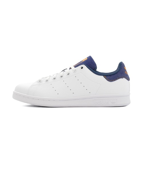 adidas(アディダス)の「adidas STAN SMITH J アディダス スタンスミスJ(スニーカー・キッズ・ホワイト×ネイビー・24.5cm/24cm/23.5cm/23cm)」の2枚目の写真