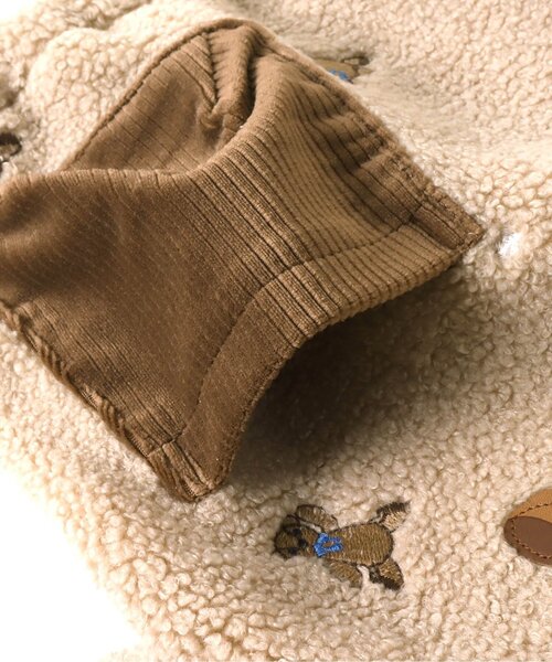 BIT'Z(ビッツ)の「くまモチーフ飛び刺繍ボアトレーナー(スウェット・キッズ・キナリ/ベージュ・90/95/100/80/110/120)」の8枚目の写真