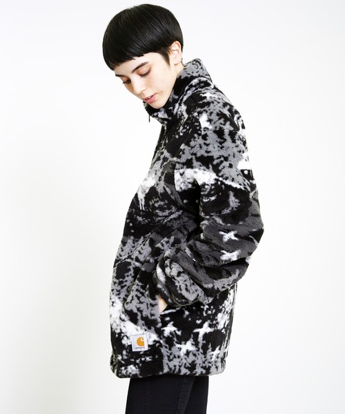 Carhartt WIP（カーハートダブリューアイピー）の「Carhartt WIP カーハート ワークインプログレス ハイプレインズ ボアフリース ジャケット（ブルゾン・メンズ・ブラック/カーキ・S/M/L）」の19枚目の写真