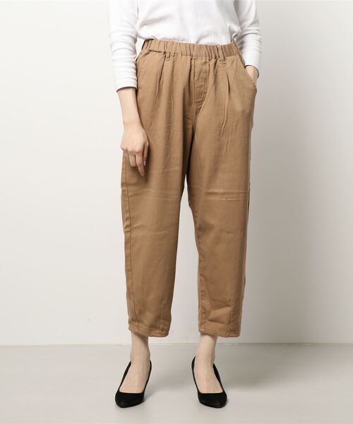 Samansa Mos2（サマンサ モスモス）の「カツラギ裏起毛ベーグルパンツ（その他パンツ・レディース・ベージュ/パープル/グリーン/キナリ・ﾌﾘ-）」の10枚目の写真