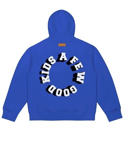 A FEW GOOD KIDS(ア フュー グッド キッズ)の「A'GEM/9 × .kom『A FEW GOOD KIDS/ア フュー グッド キッズ』3D LOGO HOODIE/裏起毛 3Dロゴ プルオーバーパーカー(パーカー・メンズ・ホワイト/ブラック/ブルー・XL)」の13枚目の写真