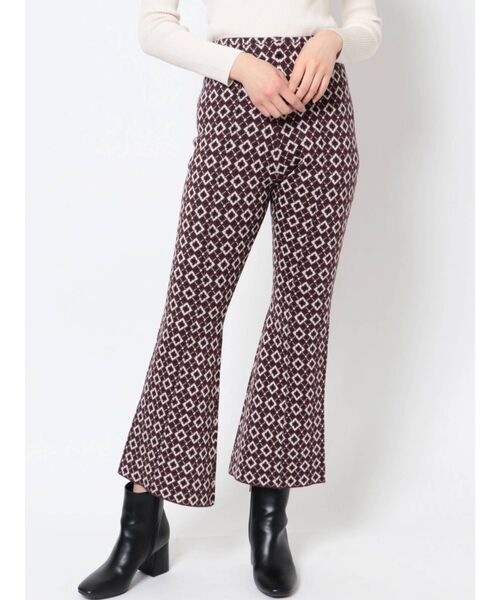 MERCURYDUO（マーキュリーデュオ）の「ジャガードハイウエストパンツ（その他パンツ・レディース・ブラウン/ベージュ・SMALL/MEDIUM）」の13枚目の写真