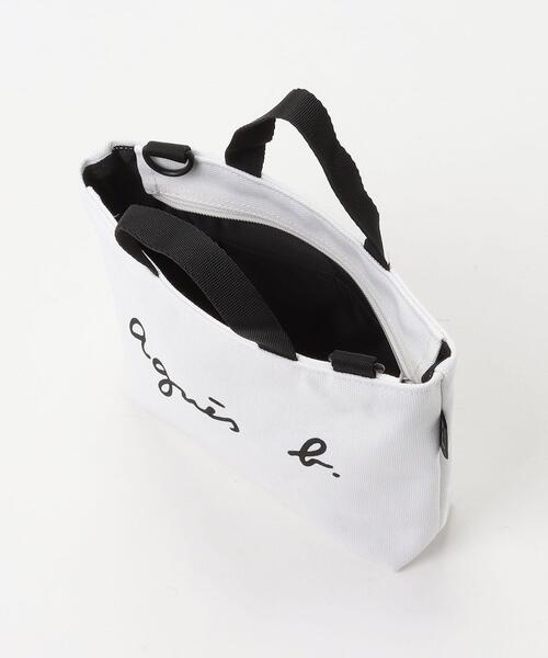 agnes b.（アニエスベー）の「S137 E SAC ロゴハンドバッグ（ハンドバッグ・キッズ・ホワイト・UNI）」の3枚目の写真