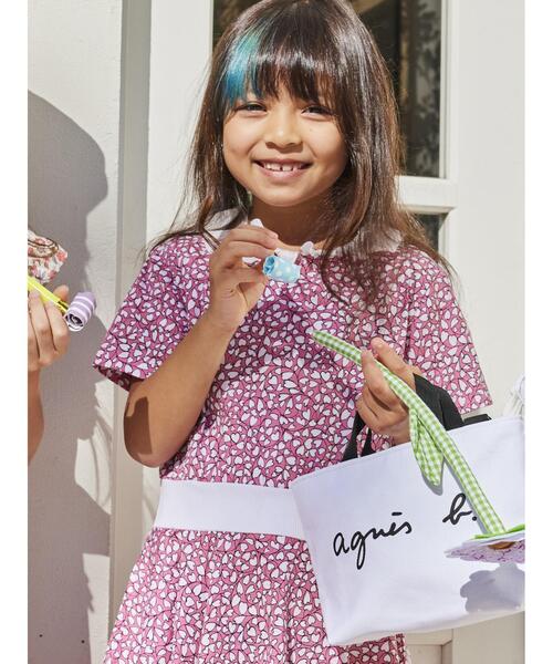 agnes b.（アニエスベー）の「S137 E SAC ロゴハンドバッグ（ハンドバッグ・キッズ・ホワイト・UNI）」の6枚目の写真