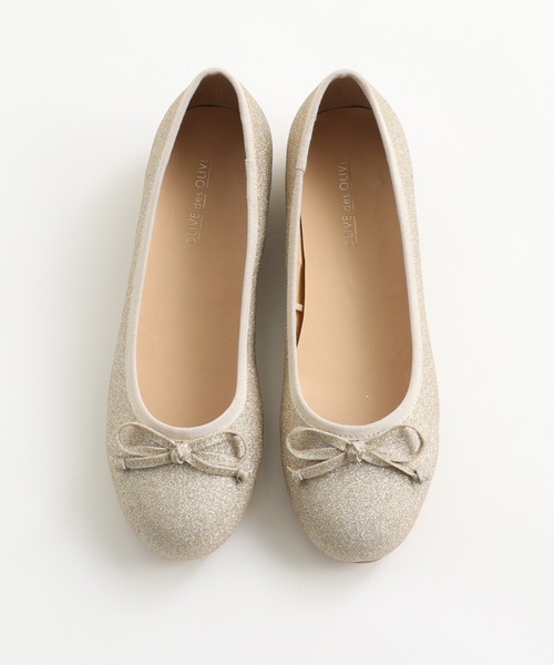 OLIVE des OLIVE（オリーブデオリーブ）の「春色バレーシューズ（バレエシューズ・レディース・ゴールド/オフホワイト/ホワイト/ピンク・MEDIUM/SMALL/LARGE）」の4枚目の写真