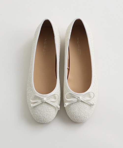 OLIVE des OLIVE（オリーブデオリーブ）の「春色バレーシューズ（バレエシューズ・レディース・ゴールド/オフホワイト/ホワイト/ピンク・MEDIUM/SMALL/LARGE）」の11枚目の写真