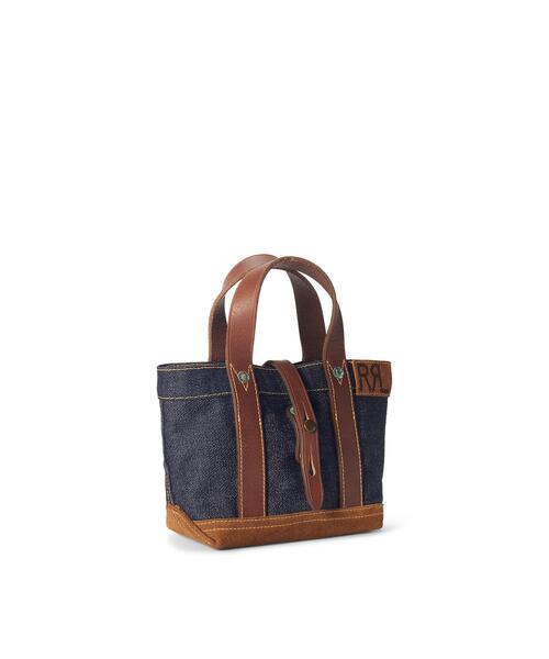 RRL（ダブル アール エル）の「ミニ レザートリム デニム トート