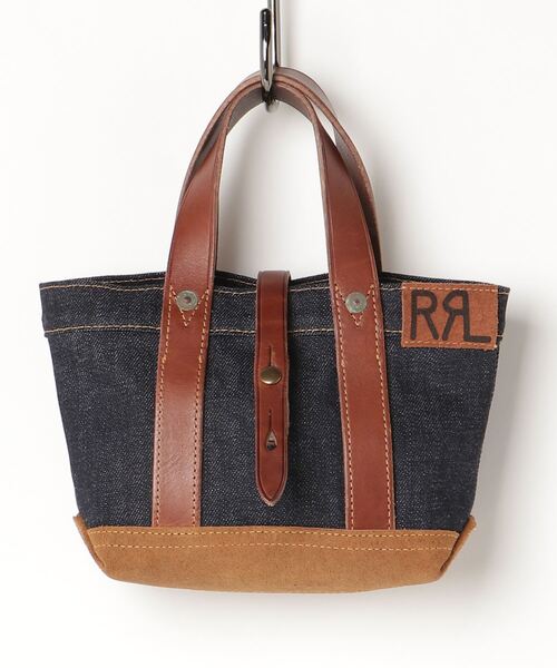 RRL（ダブル アール エル）の「ミニ レザートリム デニム トート