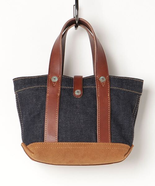 RRL（ダブル アール エル）の「ミニ レザートリム デニム トート