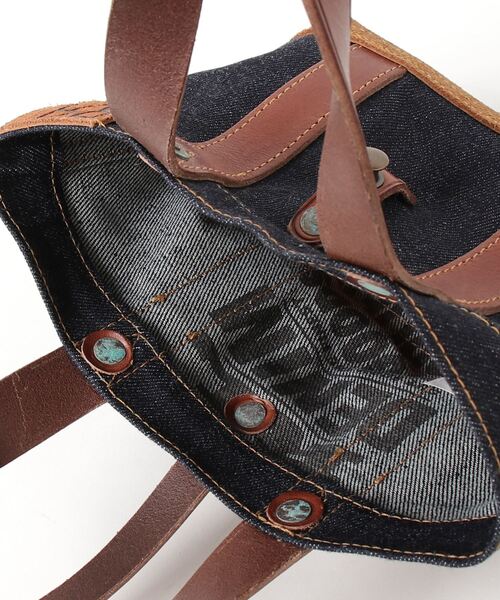 RRL（ダブル アール エル）の「ミニ レザートリム デニム トート