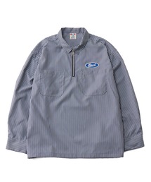 WHO'S WHO gallery | COOPER FACTワッペンストライプハーフジップシャツ(シャツ/ブラウス)