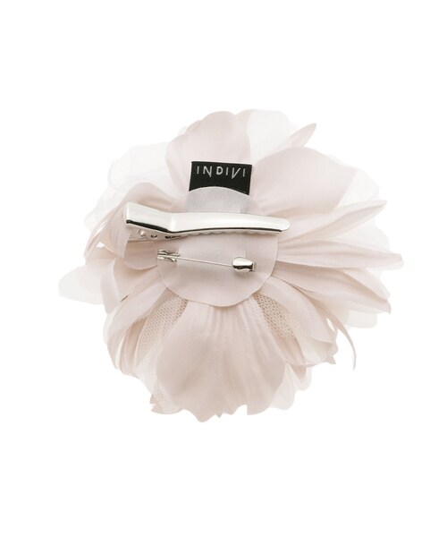 INDIVI（インディヴィ）の「◆フラワーコサージュ（ブローチ/コサージュ・レディース・ネイビー/ベビーピンク/ホワイト・00）」の10枚目の写真