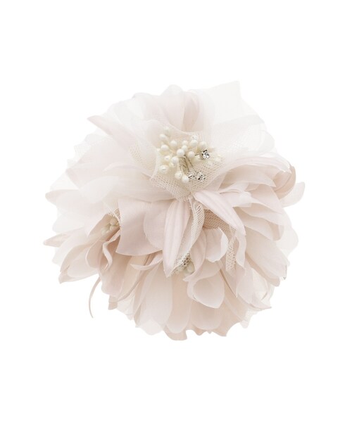 INDIVI（インディヴィ）の「◆フラワーコサージュ（ブローチ/コサージュ・レディース・ネイビー/ベビーピンク/ホワイト・00）」の5枚目の写真