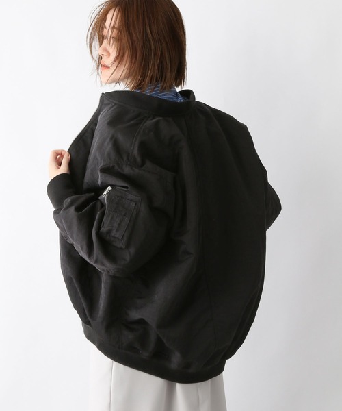 A part by（アパートバイ）の「MA-1　264996（MA-1・レディース・ブラック/カーキ/ベージュ系その他/ライトベージュ/チャコールグレー・FREE）」の18枚目の写真