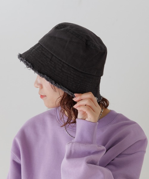 CIAOPANIC TYPY（チャオパニックティピー）の「つばフリンジハット（ハット・レディース・ブラック/ベージュ/アイボリー・ONE SIZE）」の3枚目の写真