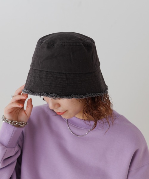 CIAOPANIC TYPY（チャオパニックティピー）の「つばフリンジハット（ハット・レディース・ブラック/ベージュ/アイボリー・ONE SIZE）」の5枚目の写真