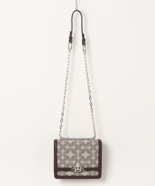 Vivienne Westwood(ヴィヴィアンウエストウッド)の「41020011-12089-LADEBBIE MEDIUM BAG WITH FLAP(ショルダーバッグ・レディース・ブラウン・FREE)」の1枚目の写真