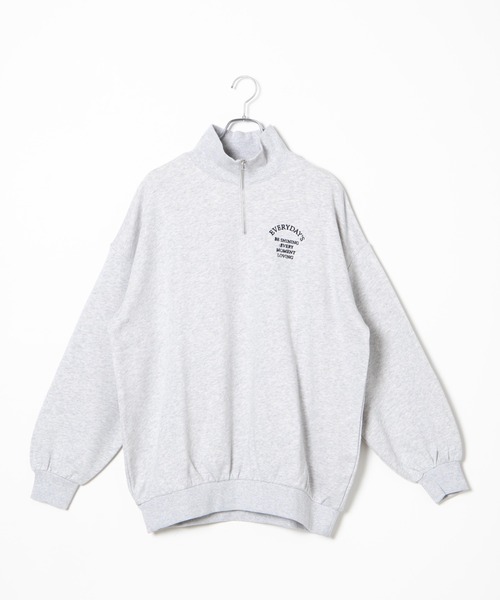 WEGO（ウィゴー）の「WEGO/オーバーサイズハーフジップスウェット（スウェット・レディース・ホワイト/ブルー/オートミール・FREE）」の21枚目の写真