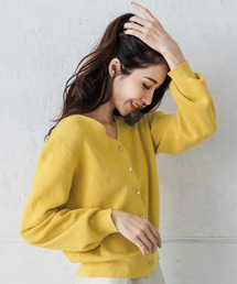 Julia Boutique | ゴールドボタンバルーンスリーブニットカーディガン/21701(カーディガン/ボレロ)