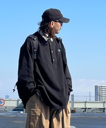 ANGLAN | ANGLAN-Wide PK Sweat Shirt/アングラン ワイドピーケイスウェットシャツ(シャツ/ブラウス)