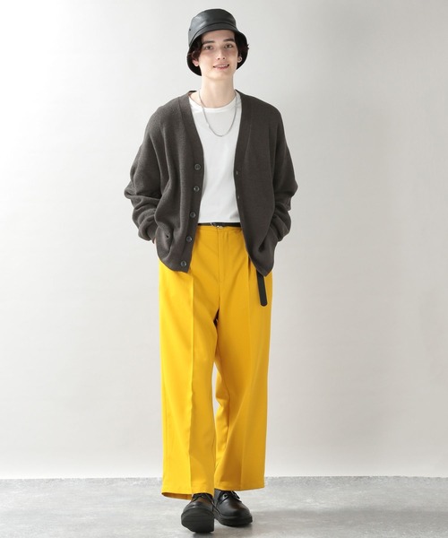 RAGEBLUE(レイジブルー)の「モールニット/ビッグカーディガン/262841(カーディガン/ボレロ・メンズ・アイボリー/スミクロ/ブルー/イエロー・MEDIUM/LARGE)」の11枚目の写真