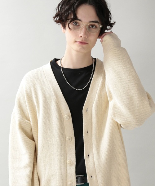 RAGEBLUE(レイジブルー)の「モールニット/ビッグカーディガン/262841(カーディガン/ボレロ・メンズ・アイボリー/スミクロ/ブルー/イエロー・MEDIUM/LARGE)」の22枚目の写真