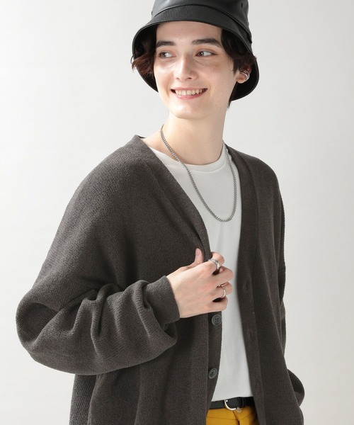 RAGEBLUE(レイジブルー)の「モールニット/ビッグカーディガン/262841(カーディガン/ボレロ・メンズ・アイボリー/スミクロ/ブルー/イエロー・MEDIUM/LARGE)」の17枚目の写真