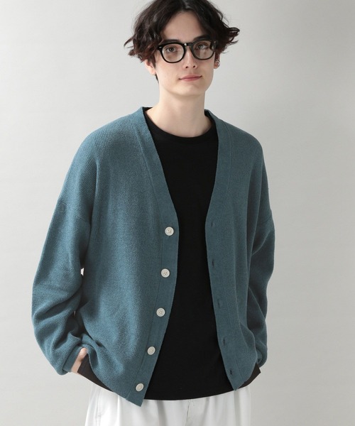 RAGEBLUE(レイジブルー)の「モールニット/ビッグカーディガン/262841(カーディガン/ボレロ・メンズ・アイボリー/スミクロ/ブルー/イエロー・MEDIUM/LARGE)」の5枚目の写真