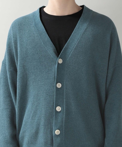 RAGEBLUE(レイジブルー)の「モールニット/ビッグカーディガン/262841(カーディガン/ボレロ・メンズ・アイボリー/スミクロ/ブルー/イエロー・MEDIUM/LARGE)」の18枚目の写真