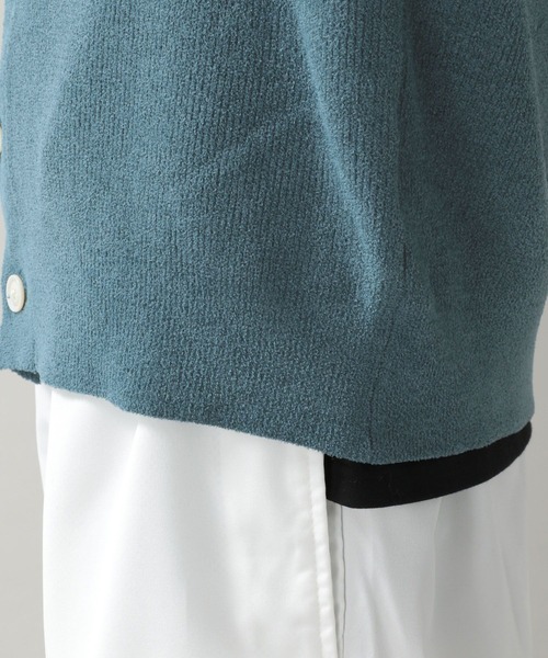 RAGEBLUE(レイジブルー)の「モールニット/ビッグカーディガン/262841(カーディガン/ボレロ・メンズ・アイボリー/スミクロ/ブルー/イエロー・MEDIUM/LARGE)」の10枚目の写真