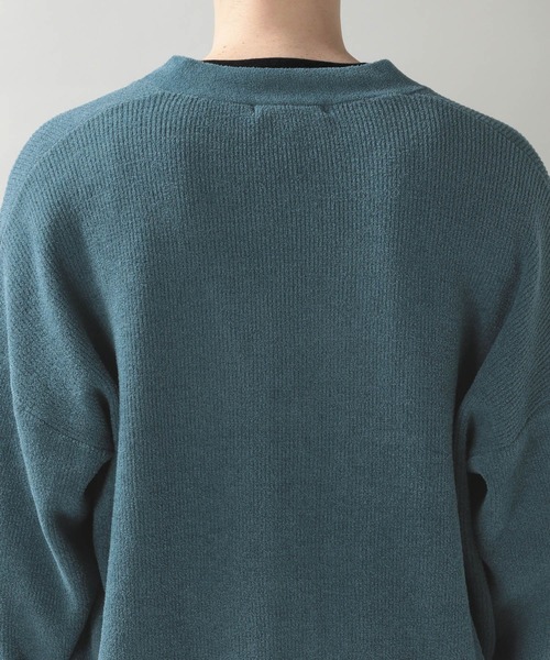 RAGEBLUE(レイジブルー)の「モールニット/ビッグカーディガン/262841(カーディガン/ボレロ・メンズ・アイボリー/スミクロ/ブルー/イエロー・MEDIUM/LARGE)」の6枚目の写真