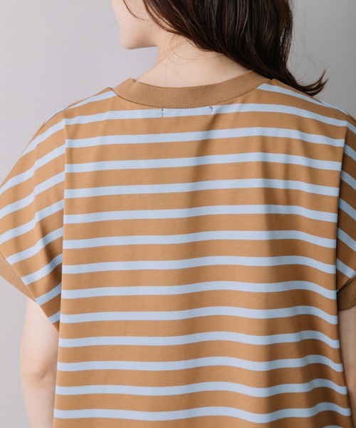 Munich（ミューニック）の「コットンボーダースリーブレスロングトップス（Tシャツ/カットソー・レディース・ホワイト/ネイビー/キャメル・FREE）」の15枚目の写真