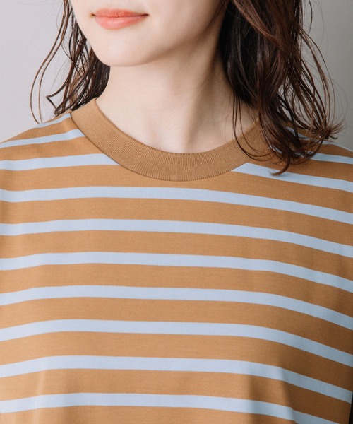 Munich（ミューニック）の「コットンボーダースリーブレスロングトップス（Tシャツ/カットソー・レディース・ホワイト/ネイビー/キャメル・FREE）」の14枚目の写真