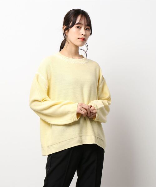 KOBE LETTUCE(コウベレタス)の「ハンドステッチニットトップス(ニット/セーター・レディース・ミント/イエロー/オフホワイト・FREE)」の11枚目の写真