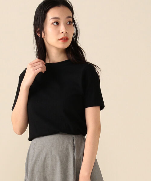 Demi-Luxe BEAMS（デミルクス ビームス）の「AK＋1 / ソフトコットン Tシャツ（Tシャツ/カットソー・レディース・ホワイト/グレー/ブラック・ONE SIZE）」の3枚目の写真