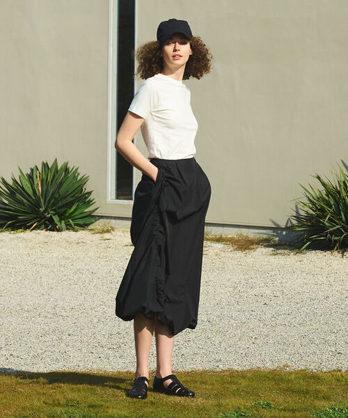 Demi-Luxe BEAMS（デミルクス ビームス）の「AK＋1 / ソフトコットン Tシャツ（Tシャツ/カットソー・レディース・ホワイト/グレー/ブラック・ONE SIZE）」の4枚目の写真