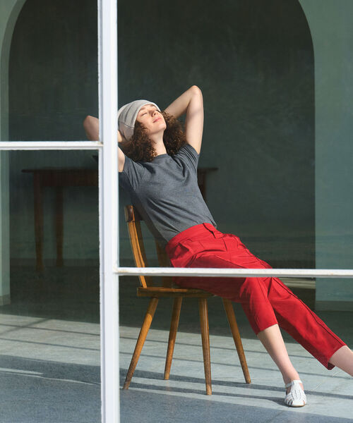 Demi-Luxe BEAMS（デミルクス ビームス）の「AK＋1 / ソフトコットン Tシャツ（Tシャツ/カットソー・レディース・ホワイト/グレー/ブラック・ONE SIZE）」の5枚目の写真