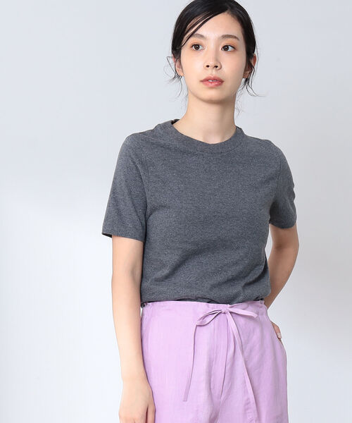 Demi-Luxe BEAMS（デミルクス ビームス）の「AK＋1 / ソフトコットン Tシャツ（Tシャツ/カットソー・レディース・ホワイト/グレー/ブラック・ONE SIZE）」の6枚目の写真