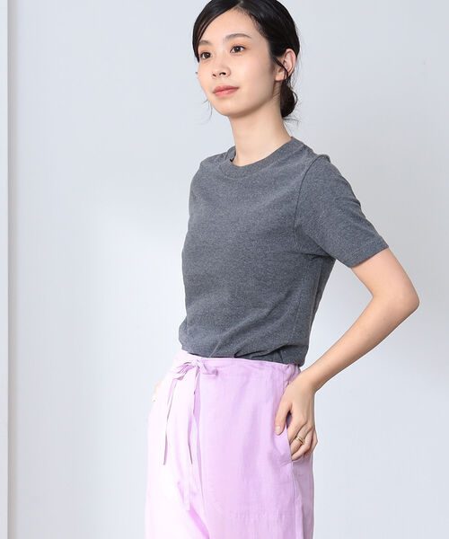 Demi-Luxe BEAMS（デミルクス ビームス）の「AK＋1 / ソフトコットン Tシャツ（Tシャツ/カットソー・レディース・ホワイト/グレー/ブラック・ONE SIZE）」の7枚目の写真