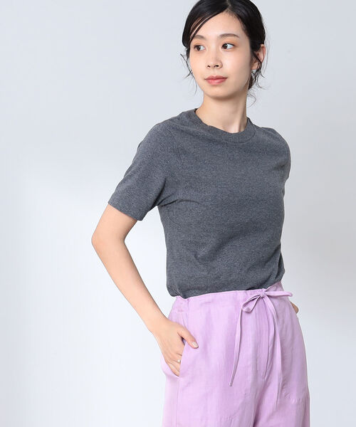 Demi-Luxe BEAMS（デミルクス ビームス）の「AK＋1 / ソフトコットン Tシャツ（Tシャツ/カットソー・レディース・ホワイト/グレー/ブラック・ONE SIZE）」の8枚目の写真