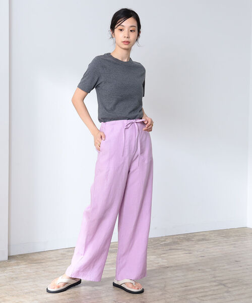 Demi-Luxe BEAMS（デミルクス ビームス）の「AK＋1 / ソフトコットン Tシャツ（Tシャツ/カットソー・レディース・ホワイト/グレー/ブラック・ONE SIZE）」の9枚目の写真