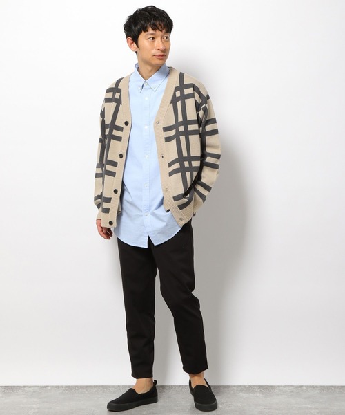 LAKOLE（ラコレ）の「ジャカードニットカーディガン / 263669（カーディガン/ボレロ・メンズ・ネイビー/アイボリー/ブラック・MEDIUM/LARGE）」の6枚目の写真