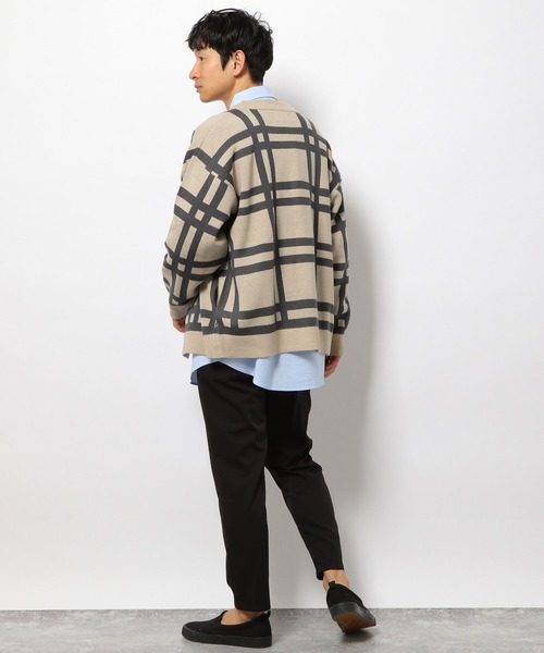 LAKOLE（ラコレ）の「ジャカードニットカーディガン / 263669（カーディガン/ボレロ・メンズ・ネイビー/アイボリー/ブラック・MEDIUM/LARGE）」の7枚目の写真