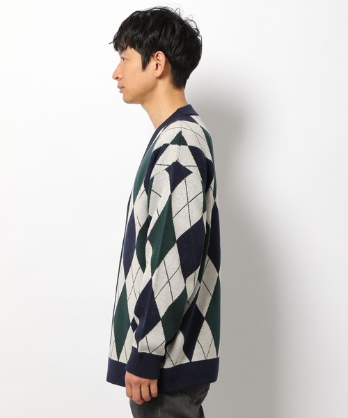 LAKOLE（ラコレ）の「ジャカードニットカーディガン / 263669（カーディガン/ボレロ・メンズ・ネイビー/アイボリー/ブラック・MEDIUM/LARGE）」の11枚目の写真