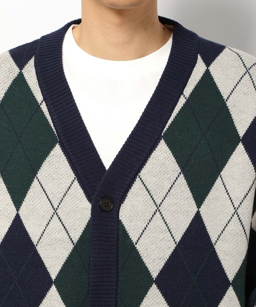 LAKOLE（ラコレ）の「ジャカードニットカーディガン / 263669（カーディガン/ボレロ・メンズ・ネイビー/アイボリー/ブラック・MEDIUM/LARGE）」の13枚目の写真