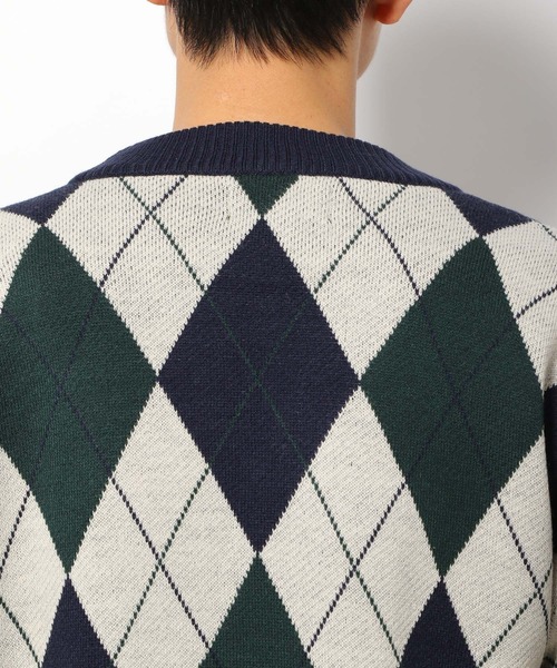 LAKOLE（ラコレ）の「ジャカードニットカーディガン / 263669（カーディガン/ボレロ・メンズ・ネイビー/アイボリー/ブラック・MEDIUM/LARGE）」の14枚目の写真