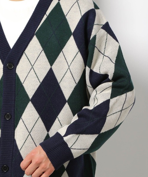 LAKOLE（ラコレ）の「ジャカードニットカーディガン / 263669（カーディガン/ボレロ・メンズ・ネイビー/アイボリー/ブラック・MEDIUM/LARGE）」の15枚目の写真