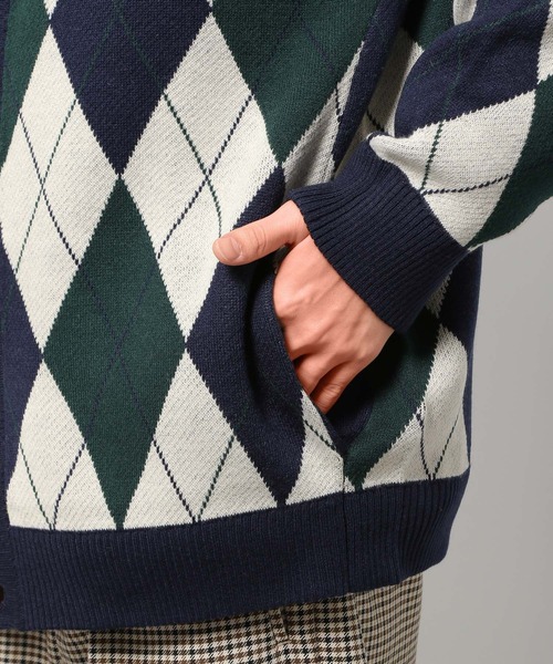 LAKOLE（ラコレ）の「ジャカードニットカーディガン / 263669（カーディガン/ボレロ・メンズ・ネイビー/アイボリー/ブラック・MEDIUM/LARGE）」の16枚目の写真